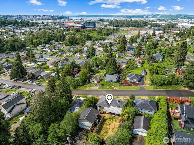 2042 E Harrison St, Tacoma, WA 98404 - aerial overview of property's location with nearby suburban area