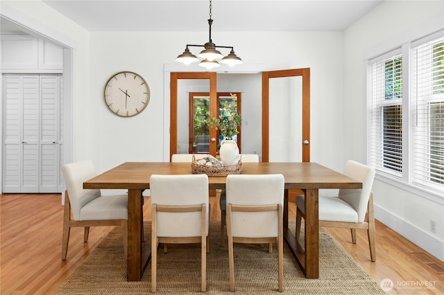 9385 NE N Town Loop, Bainbridge Island, WA 98110 - dining area featuring light wood finished floors and baseboards