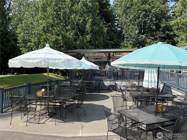 11197 Killdeer Ln NE, Bainbridge Island, WA 98110 - view of patio featuring outdoor dining space
