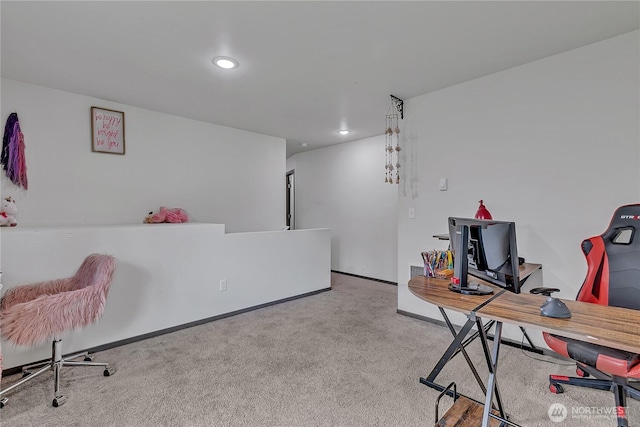 13218 197th St E, Graham, WA 98338 - home office with carpet floors, recessed lighting, and baseboards
