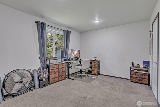 13218 197th St E, Graham, WA 98338 - office area featuring carpet and baseboards