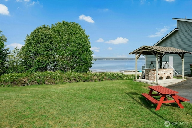 1240 Beach Dr, Camano Island, WA 98282 - view of grassy yard featuring a water view