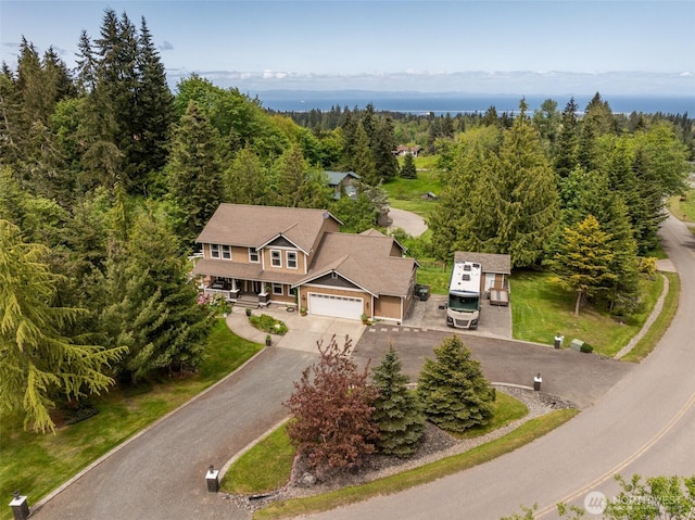 1063 Tamarack Ln, Port Angeles, WA 98362 - view from above of property featuring a heavily wooded area