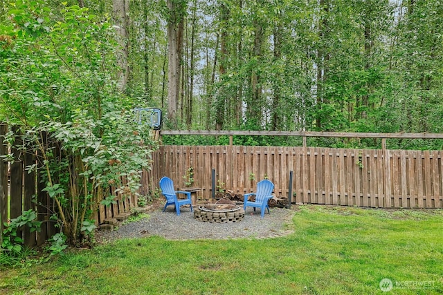 12721 56th Dr NE, Marysville, WA 98271 - view of yard featuring a fire pit