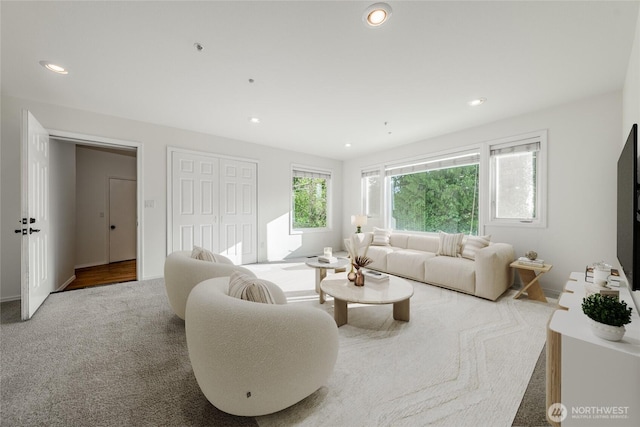 5501 55th St SE, Auburn, WA 98092 - living area with recessed lighting and carpet