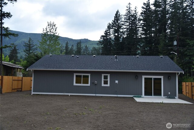 8452 Aspen Ct, Maple Falls, WA 98266 - rear view of house with a patio area and a mountain view
