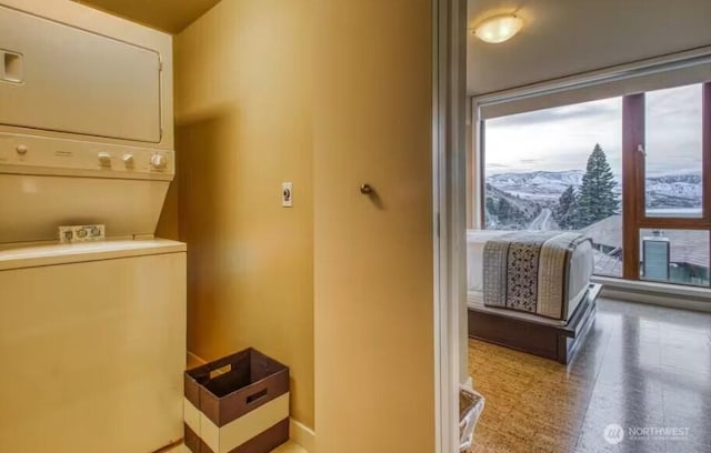 2220 W Woodin Ave Unit 303, Chelan, WA 98816 - washroom with estacked washer and dryer