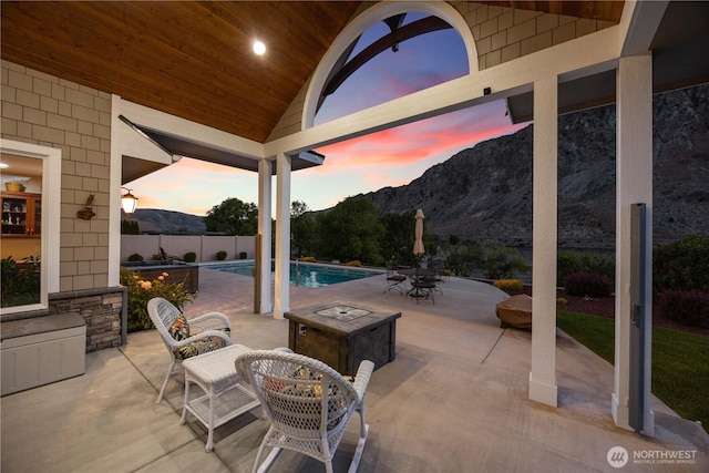 35 N Shore Dr, Orondo, WA 98843 - view of patio / terrace featuring a mountain view and outdoor dining space