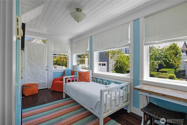 228 Meriweather St, Pacific Beach, WA 98571 - sunroom featuring wood-type flooring and wood ceiling