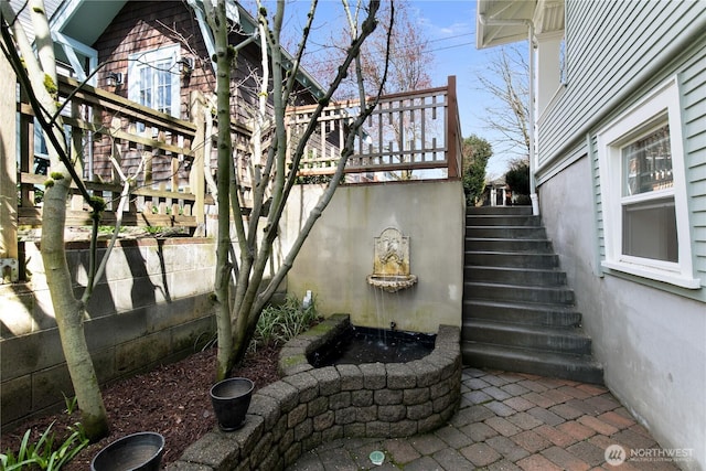 2011 E Cherry St, Seattle, WA 98122 - view of patio / terrace with stairs