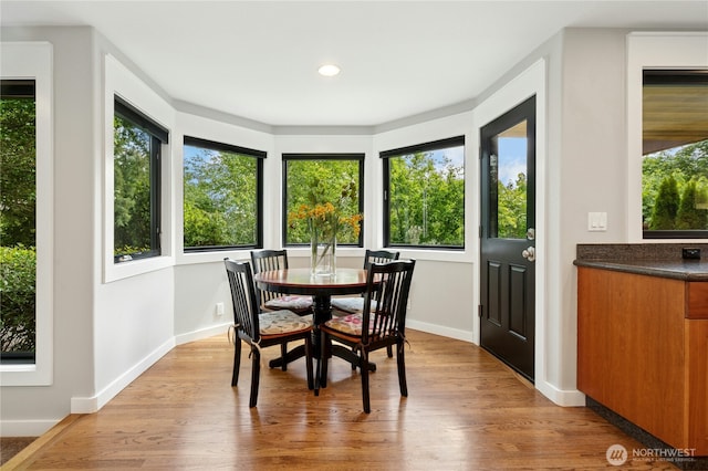 15102 93rd Pl NE, Bothell, WA 98011 - dining space featuring healthy amount of natural light, light wood-style flooring, baseboards, and recessed lighting