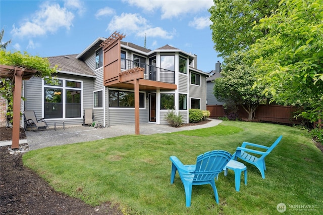 15102 93rd Pl NE, Bothell, WA 98011 - rear view of property featuring a patio, a balcony, and roof with shingles