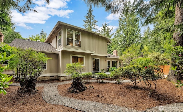 2714 Sahalee Dr E, Sammamish, WA 98074 - chalet / cabin featuring a chimney and roof with shingles
