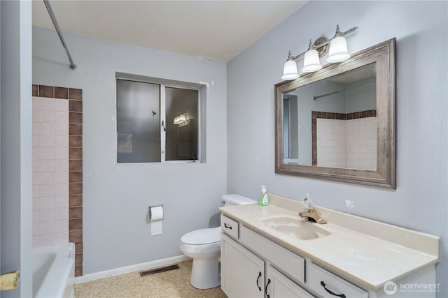 8909 Hipkins Rd SW, Lakewood, WA 98498 - bathroom with toilet, vanity, and shower / bath combination