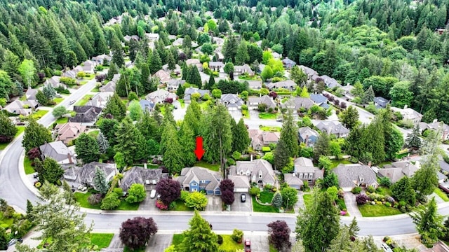 2110 216th Pl NE, Sammamish, WA 98074 - aerial view of residential area with a heavily wooded area