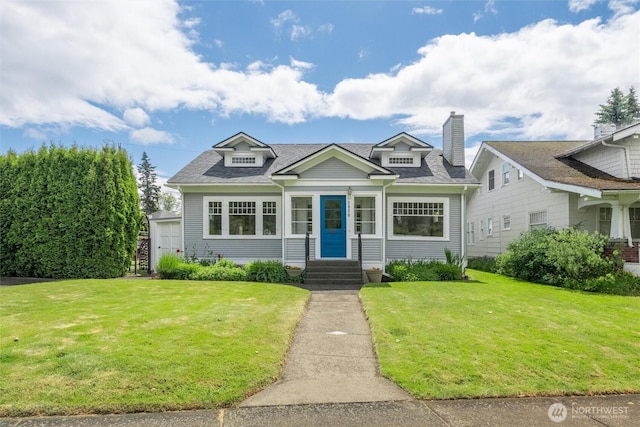 2828 Sunset Dr, Bellingham, WA 98225 - view of front facade featuring a front yard, entry steps, and a shingled roof