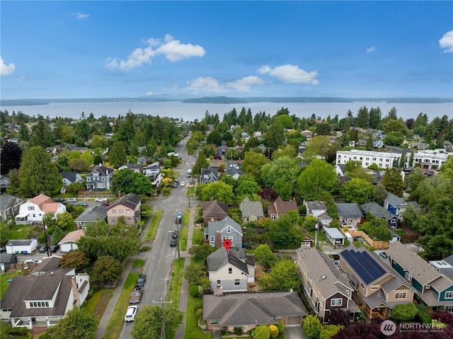 4604SW Lander St, Seattle, WA 98116 - aerial view of residential area with a large body of water