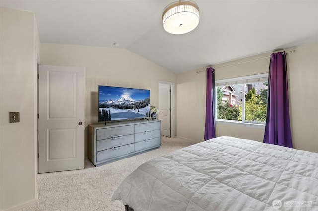 1921 76th Ave SE, Lake Stevens, WA 98258 - bedroom with lofted ceiling, carpet flooring, and baseboards