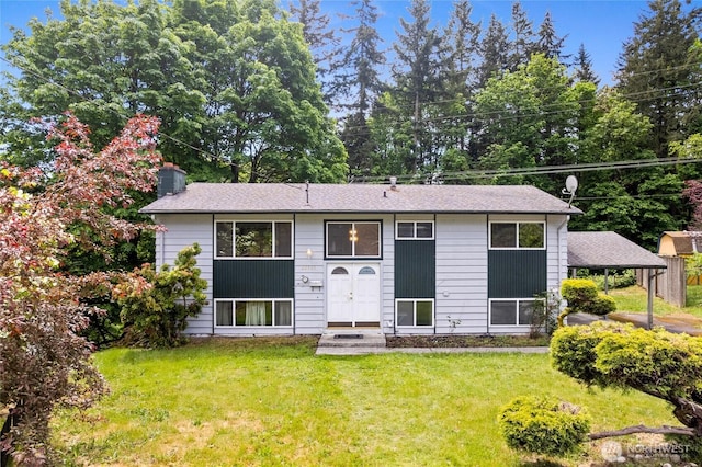 22508 W 51 St Ave, Mountlake Terrace, WA 98043 - view of front facade with a front lawn