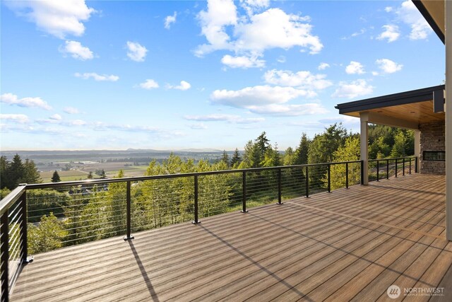 20519 Benson Ridge Ln, Mount Vernon, WA 98274 - wooden deck with a mountain view