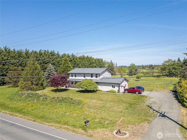 1160 Cays Rd, Sequim, WA 98382 - view of front of property with asphalt driveway and a front yard
