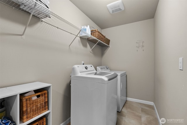 4415 Goldcrest Dr NW, Olympia, WA 98502 - laundry area featuring washer and dryer and baseboards
