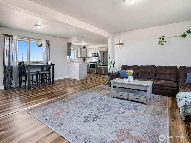13576 NE Rd 10, Moses Lake, WA 98837 - living room with wood finished floors and baseboards