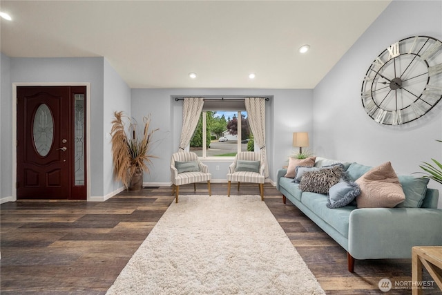 27772 213th Ct SE, Maple Valley, WA 98038 - living room with dark wood-style flooring and recessed lighting