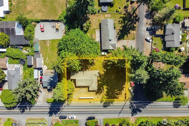 11319 86th Ave E, Puyallup, WA 98373 - aerial perspective of suburban area with property boundaries highlighted