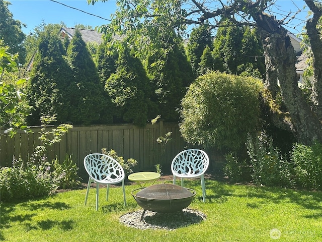 8414 34th Ave SW, Seattle, WA 98126 - view of yard featuring a fire pit