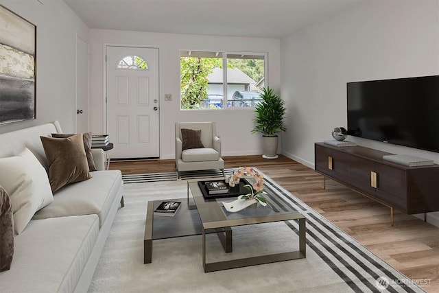 19055 SE 269th St, Covington, WA 98042 - living room featuring wood finished floors and baseboards