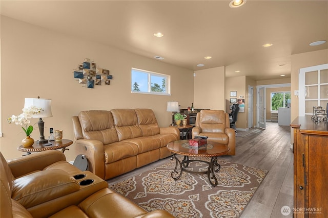 11031 Cornell Ave S, Seattle, WA 98178 - living room featuring recessed lighting and wood finished floors