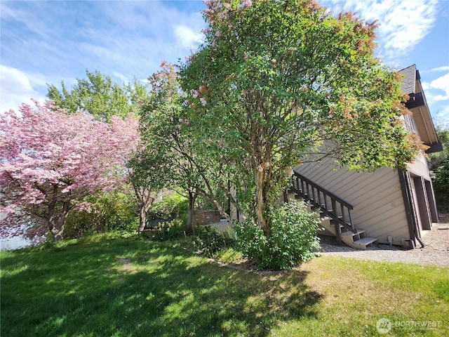 56 Westlake Rd, Oroville, WA 98844 - view of grassy yard with stairs