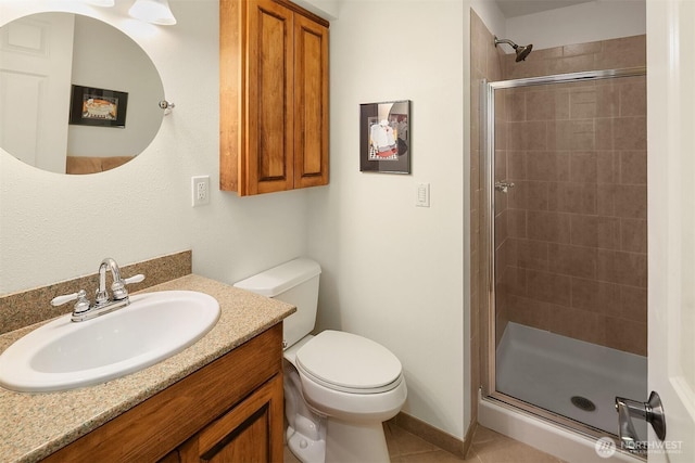 12810 NE 32nd Pl, Bellevue, WA 98005 - full bath with toilet, a shower stall, vanity, and tile patterned flooring