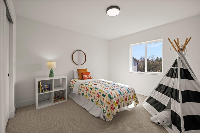 6730 21st Ave SW, Seattle, WA 98106 - carpeted bedroom with baseboards and a closet