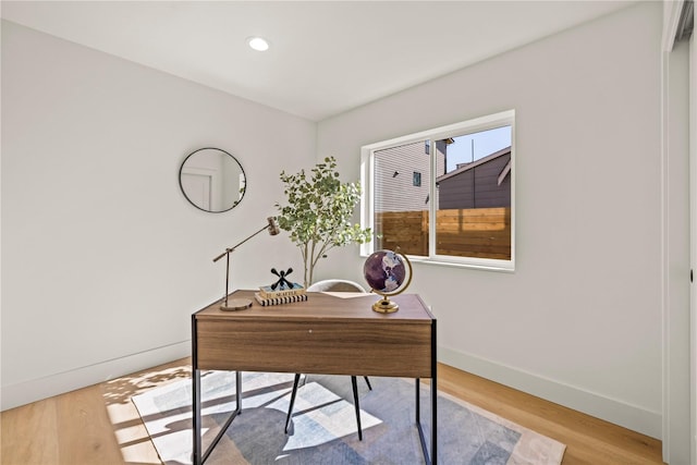 6730 21st Ave SW, Seattle, WA 98106 - office space with light wood-style floors, baseboards, and recessed lighting