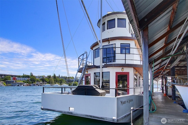 2401 N Northlake Way Unit B13, Seattle, WA 98103 - dock featuring a water view and a balcony