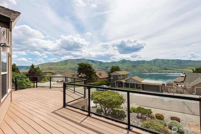 205 Butte Rd, Chelan, WA 98816 - deck featuring a water and mountain view