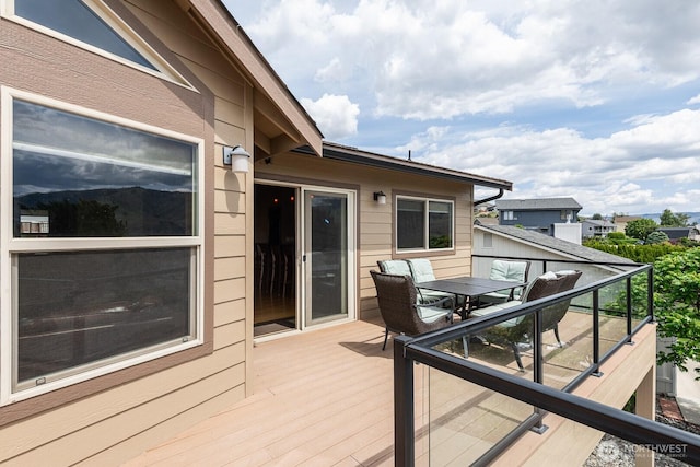 205 Butte Rd, Chelan, WA 98816 - wooden deck featuring outdoor dining area