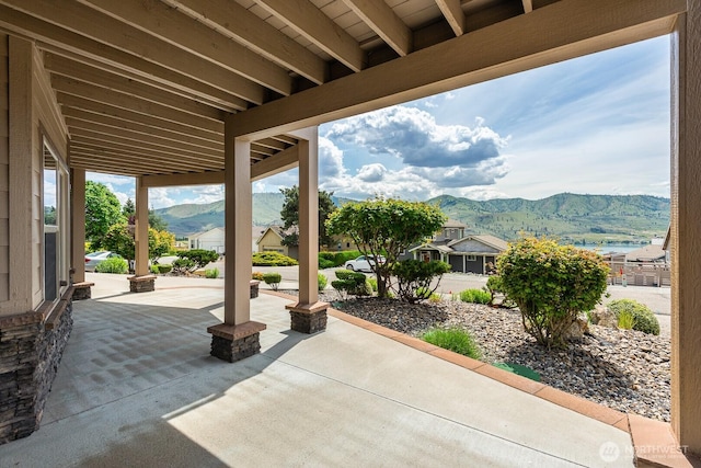 205 Butte Rd, Chelan, WA 98816 - view of patio / terrace featuring a mountain view