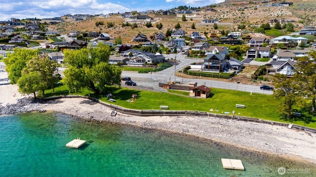 205 Butte Rd, Chelan, WA 98816 - aerial perspective of suburban area featuring a water and mountain view