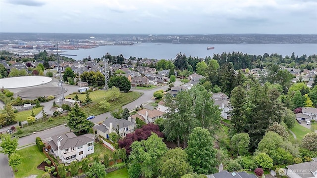 5318 Galleon Dr NE, Tacoma, WA 98422 - aerial overview of property's location featuring nearby suburban area and a large body of water