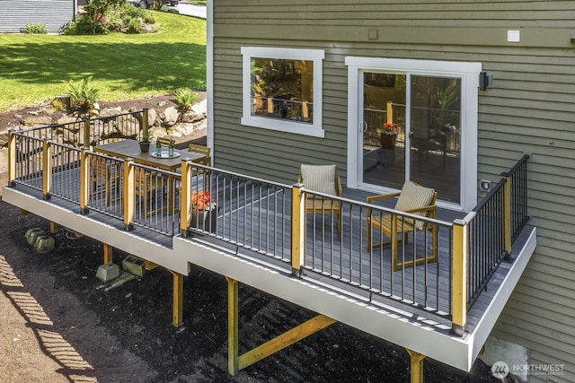 27302 NE 153rd Pl, Duvall, WA 98019 - wooden terrace featuring a lawn and outdoor dining area
