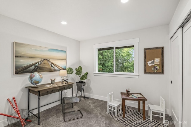 27302 NE 153rd Pl, Duvall, WA 98019 - home office featuring baseboards, carpet, and recessed lighting