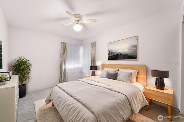 420 E Connecticut St, Bellingham, WA 98225 - carpeted bedroom featuring ceiling fan