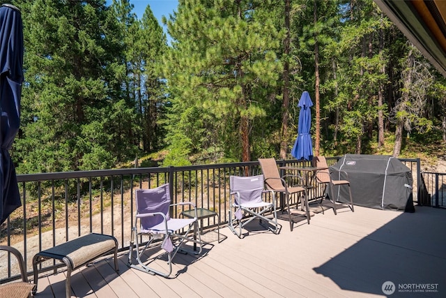 55 Wrangler Ln, Leavenworth, WA 98826 - wooden deck featuring area for grilling