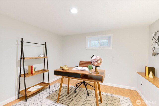 1703 NE 91st St, Seattle, WA 98115 - office area with light wood finished floors and baseboards