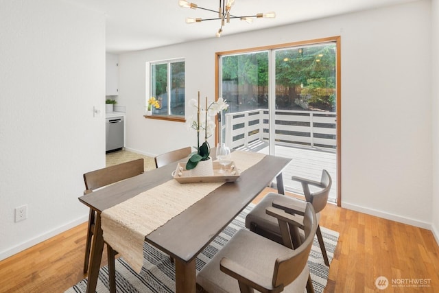 19716 81st Pl W, Edmonds, WA 98026 - dining space with a chandelier and light wood finished floors