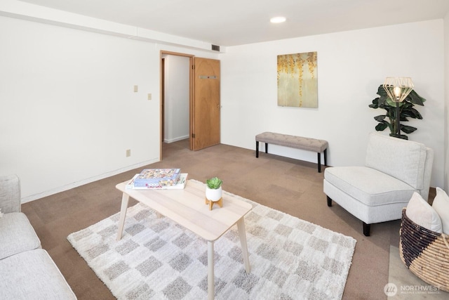 19716 81st Pl W, Edmonds, WA 98026 - living room featuring carpet and recessed lighting