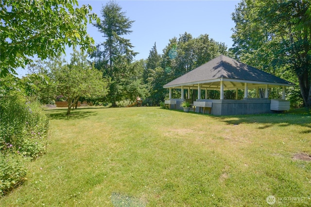 1048 Cassius Ct, Camano Island, WA 98282 - view of grassy yard with a gazebo and a playground